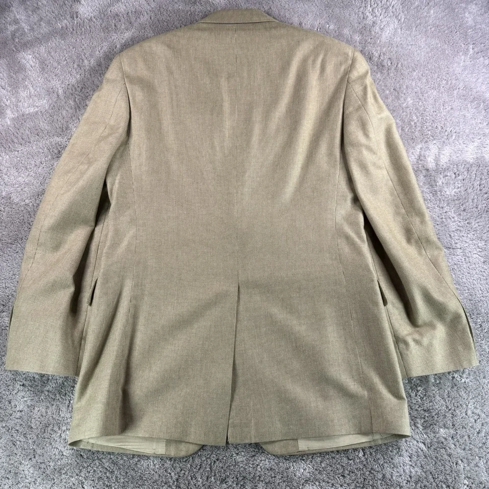 Brooks Brothers Mens 42R Tan Silk Cashmere Blazer Sport Coat 60/40 Luxury